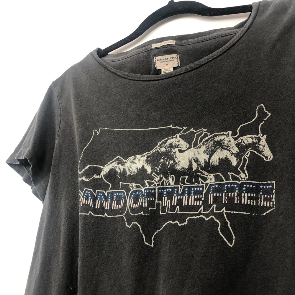 DENIM & SUPPLY RL GRAPHIC TEE SZ M